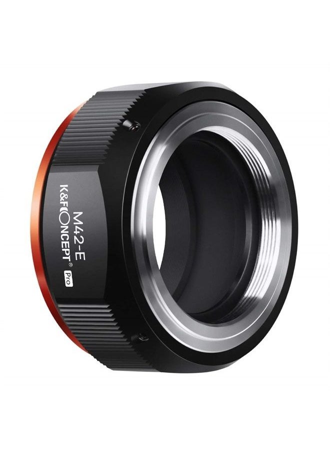 K&F Concept - Lens Mount Adapter Comaptible for M42 Lens to Sony NEX Alpha E-Mount Camera Compatible with Sony Alpha NEX-7 NEX-6 NEX-5N NEX-5 NEX-C3 NEX-3 with Matting Varnish Design - Image 1