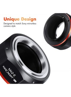 K&F Concept Lens Mount Adapter Comaptible for M42 Lens to Sony NEX Alpha E-Mount Camera Compatible with Sony Alpha NEX-7 NEX-6 NEX-5N NEX-5 NEX-C3 NEX-3 with Matting Varnish Design  - Image 2