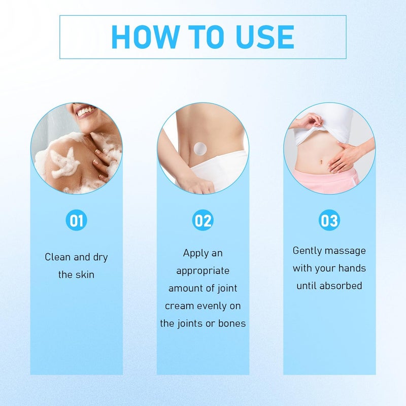 Omaky Magnesium Cream for Sleep MagnesiumRelief Bone Healing Cream Soothing Magnesium Lotion Natural Joint Relief Gel for NeckWaistBack Hand Feet and Legfor All Skin Types4oz113g2pcs - Image 5