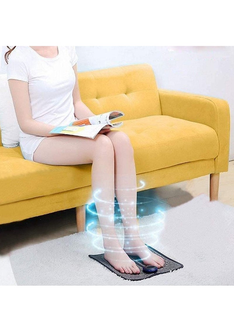 مدلك القدم لإعادة تشكيل الساقين حصيرة محمولة لتحفيز الساقين عميق للعجن يحسن الدورة الدموية تخفيف الألم سبا هدية منزلية مكتبية (نمط بطارية) - Image 2