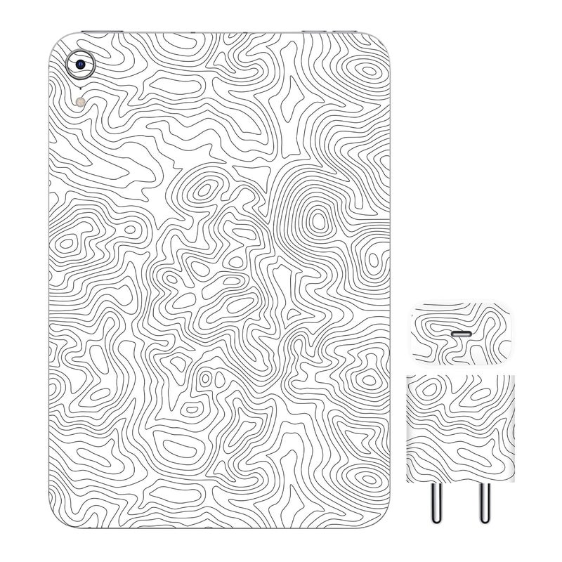 أغطية تابلت متوافقة مع آيباد ميني الجيل السادس 2021، ملصق فينيل مضاد للخدوش، فيلم واقي، ليس غلاف/غطاء (تورنادو، غلاف كامل + غلاف شاحن)