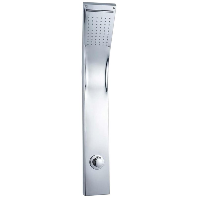 Luxury Modern Shower Panel – Shower Panel with Integrated Top Spray Head – Heat Control Water Mixer – Elegant Bathroom Design – Even Water Distribution & Comfortable Shower Experience (Chrome Mini) - Image 1
