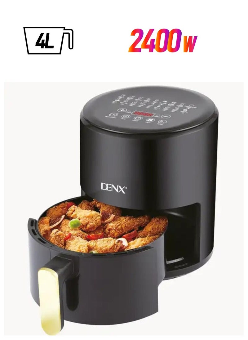 Denx A Air Frying Pan Without Oil With A Capacity Of 4 Liters And 2400 Watts To Fry The Food In A Healthy Way - Image 4