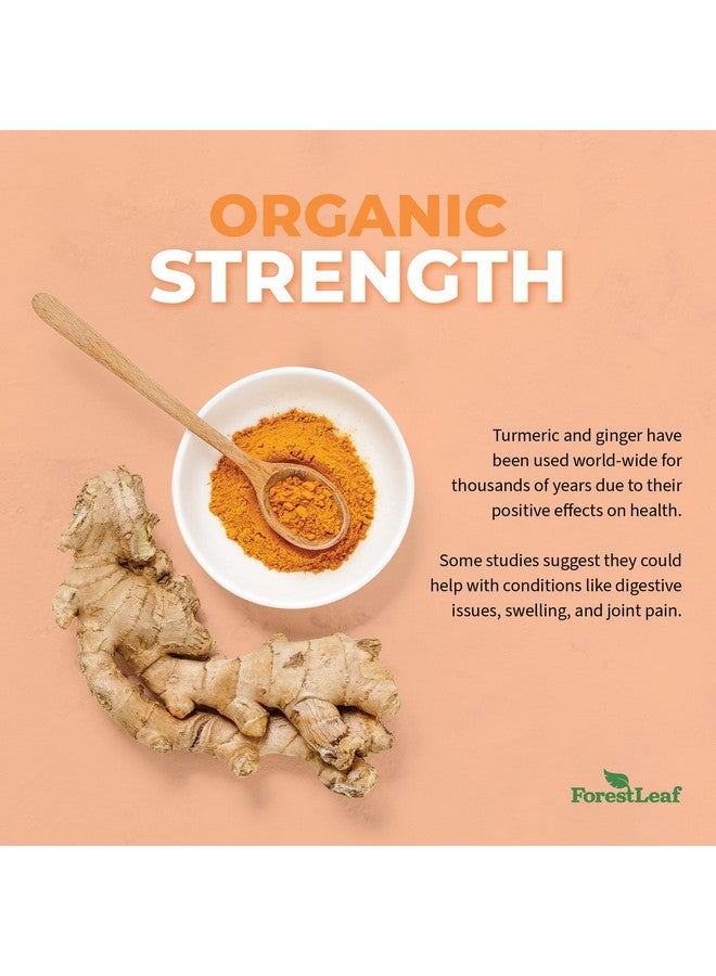 ForestLeaf مكمل الكركم العضوي بقوة إضافية 2265 ملغ - مكمل الكركم الكركمين مع بيوبيرين الفلفل الأسود - مكملات الكركم والزنجبيل، 95% كركومينويد، يدعم صحة المناعة والمفاصل، 120 كبسولة - Image 4