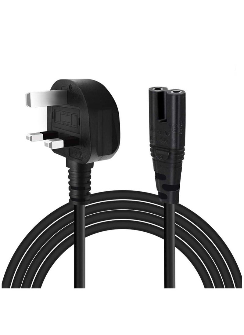 RDN - 2Pcs 1.5M Power Cable 3 Pin IEC C7 UK Mains Plug To Figure 8 Connector Socket Power Cord Leads For Samsung LG TCL Sony TV PS5 PS4 PS3 PC Monitors Computer Printer Camera Home Audio - Image 1