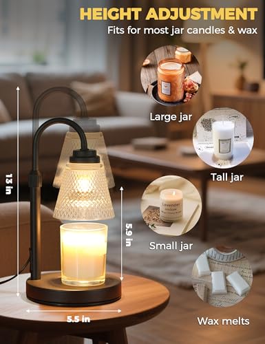 QUTADI Candle Warmer Lamp with Timer Dimmer, Birthday Gifts for Mom Women Friend Sister, House Warming Gifts, Wax Melt Warmer, Office Apartment Dorm Room Home Decor - Image 5