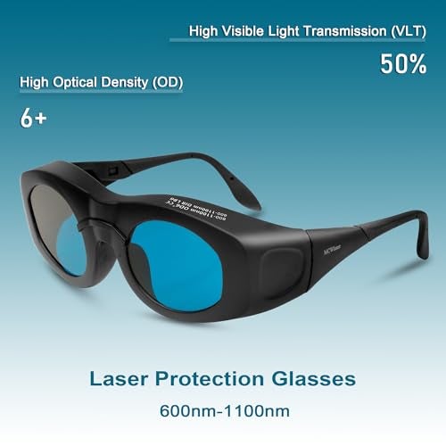 MCWlaser Laser Safety Glasses 6001100nm OD6 Picosecond LaserCold LightYag LaserModule Infrared Laser Eye Protection Laser Goggles for 755nm 808nm 980nm 1064nm 1080nm - Image 3