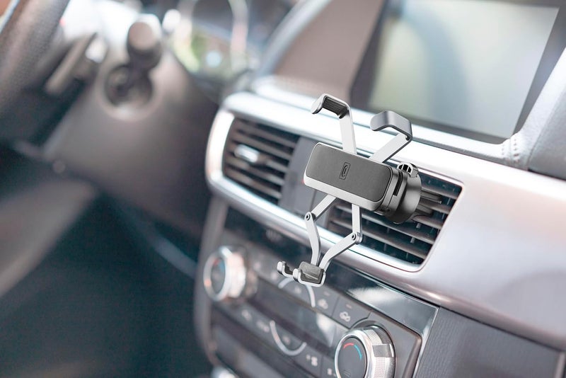 Cellularline SLIDE In-Car Smartphone Holder, Auto-Grip Gravity Phone Mount for Air Vent, Retractable Compact Design, Universal Car Phone Holder - Image 3