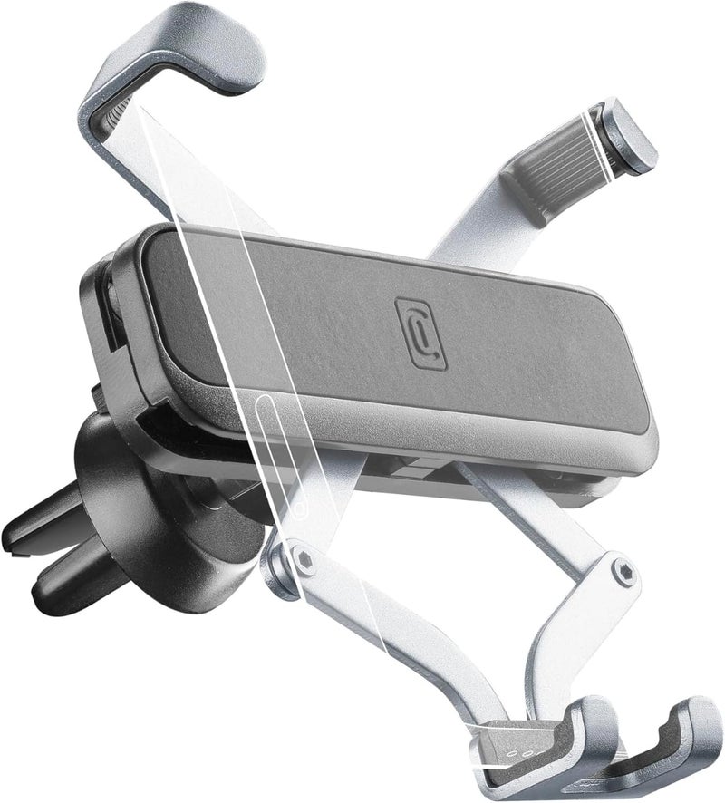 Cellularline SLIDE In-Car Smartphone Holder, Auto-Grip Gravity Phone Mount for Air Vent, Retractable Compact Design, Universal Car Phone Holder - Image 2