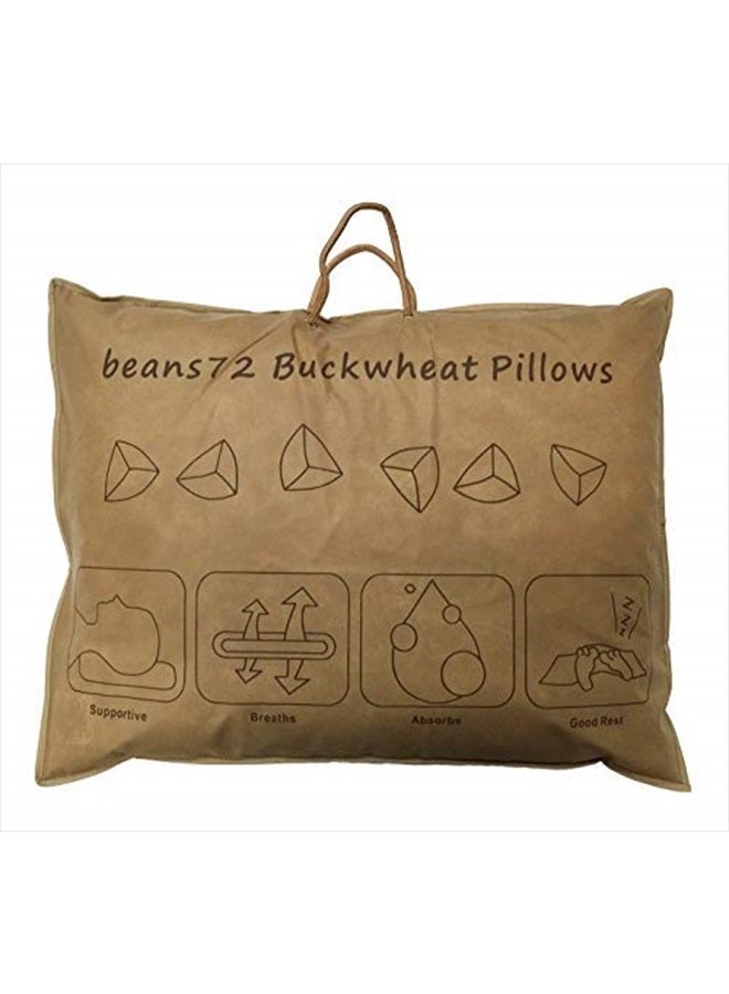 Beans72 Buckwheat Pillows وسادة الحنطة السوداء العضوية Beans72 - حجم توأم/قياسي (20" × 26") - Image 3