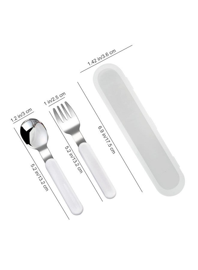VANRA 2-Piece Children Fork And Spoon Set 18/10 Stainless Steel Child Flatware Set Kids Utensils Set with Case for Lunch Box - Image 3