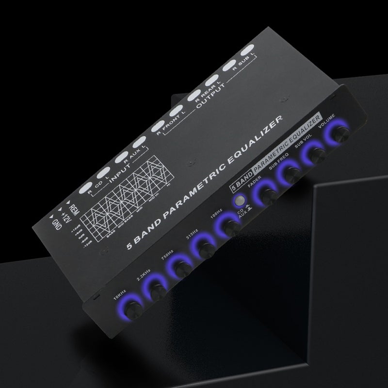 Professional 5 Band Car Equalizer Multifunctional Car Audio EQ Tuning Crossover Amplifier Parametric Equalizer Car Audio Equalizer - Image 2