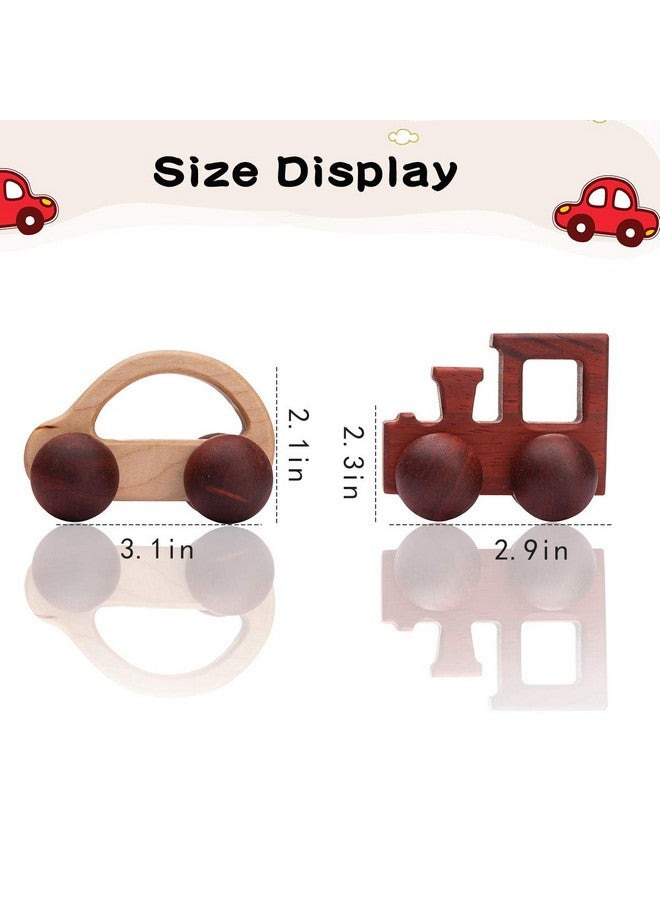 بروميس بيبي قطعتان من خشخيشة خشبية عضوية مصنوعة من الخشب الطبيعي، ألعاب تعليمية من مونتيسوري، مستوحاة من الأطفال حديثي الولادة، هدية استحمام مثالية - Image 5