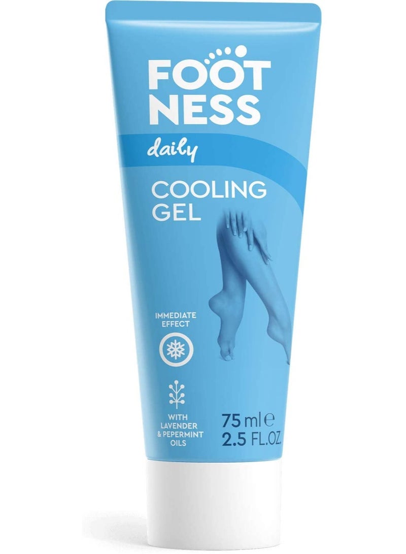 Footness Legs Cooling Gel Cream Lavender Peppermint Oils Foot Leg Cream 75ml - Image 1