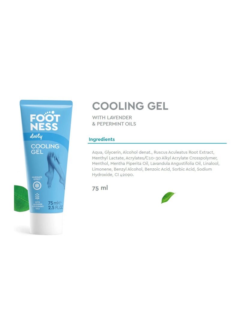 Footness Legs Cooling Gel Cream Lavender Peppermint Oils Foot Leg Cream 75ml - Image 2