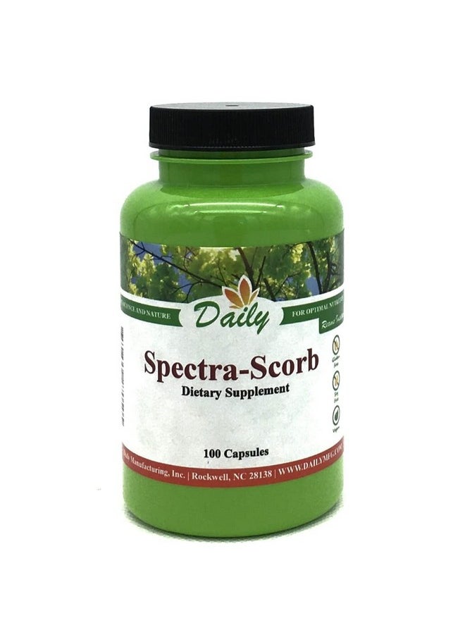 Daily Manufacturing Daily Spectrascorb™ ( Vitamin C Bioflavonoid Complex Quercetin Mineral Ascorbates: Potassium Calcium Magnesium & Zinc No Excipients 100 Vegetarian Capsules)  - Image 1