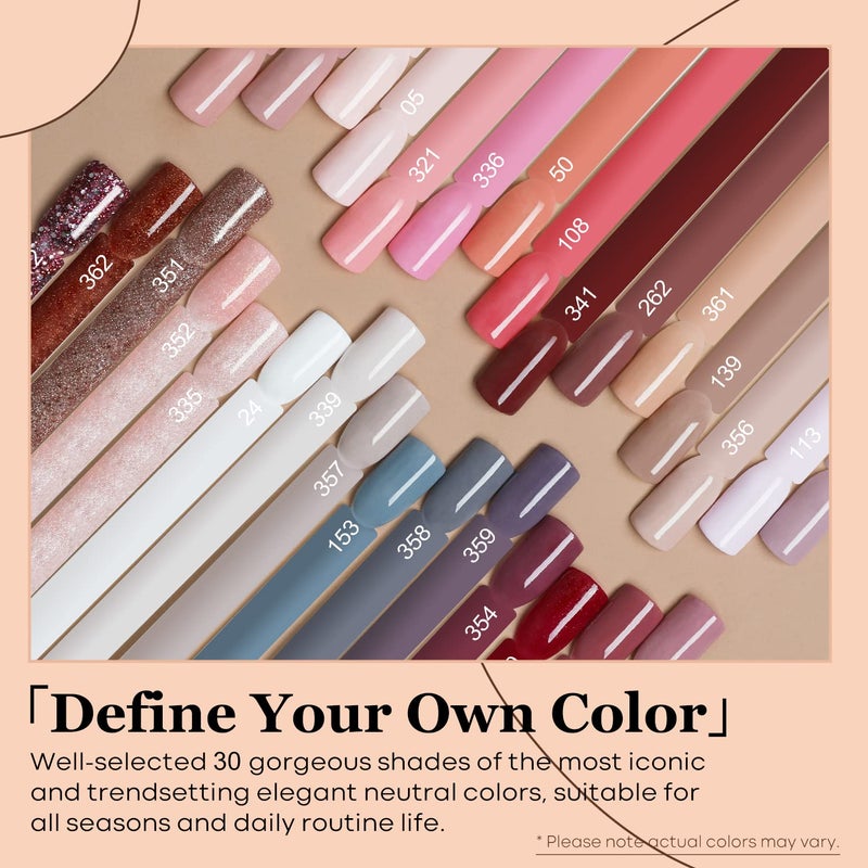 Modelones 42 Pcs Dip Powder Nail Kit Starter, 30 Colors Popular Nude Pink Dipping Powder Essential Liquid Set with Top/Base Coat Activator Brush Saver Manicure Tool for French Nail Art DIY Salon Gifts - Image 5