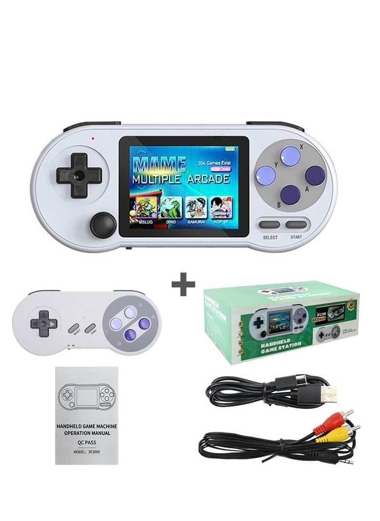 3-inch SF2000 3-inch game console TV game console 16-bit street built-in 8000+ games retro games portable handheld game console doubles with small handle
