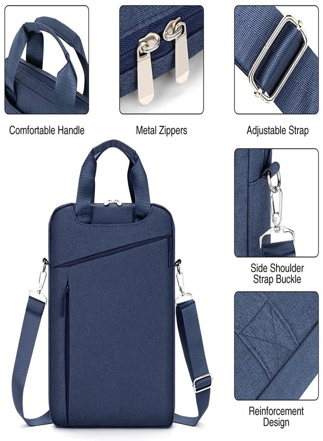 MicaYoung Laptop Case Shoulder Sleeve Bag Compatible with 14 inch MacBook Pro M4 M3 M2 M1(2024-2021)/13.6" MacBook air M4 M3 M2, Chromebook Notebook Portable Carrying Messenger Computer Bag, Navy Blue - Image 5