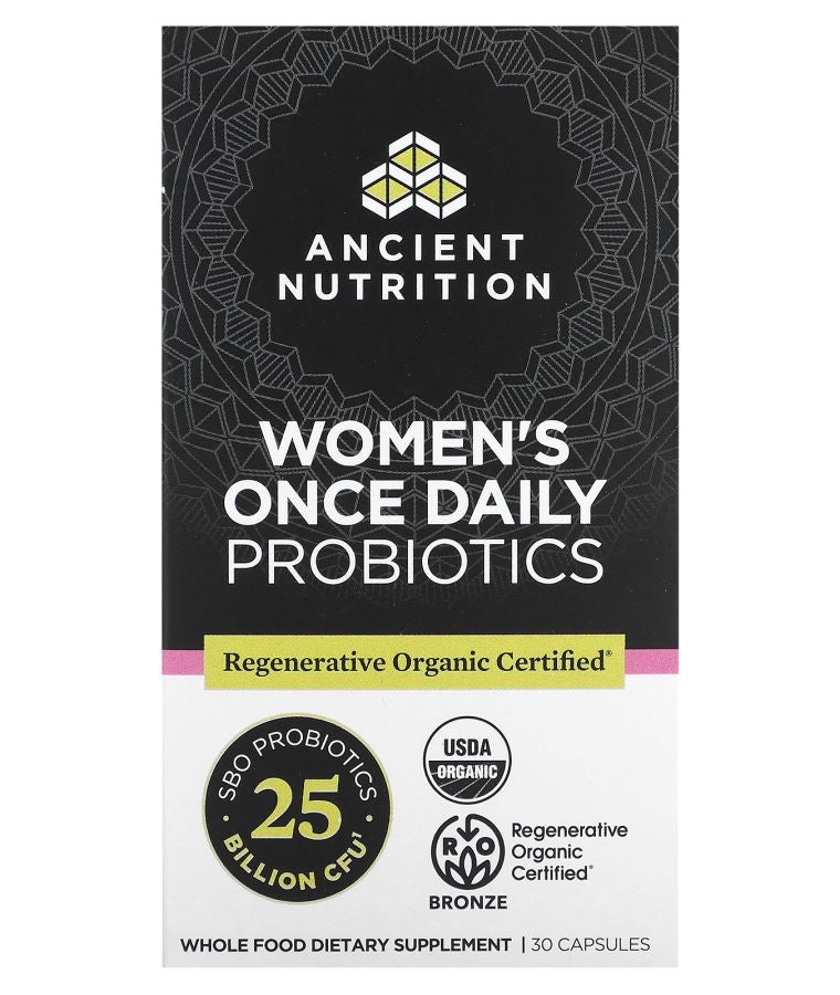 Ancient Nutrition Women's Once Daily Probiotics 25 Billion CFU 30 Capsules