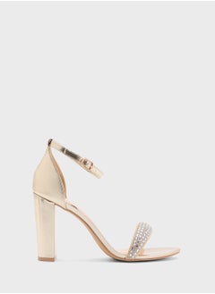 Ginger Block Heel Sandal With Embellished Strap  - Image 1