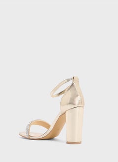 Ginger Block Heel Sandal With Embellished Strap  - Image 3