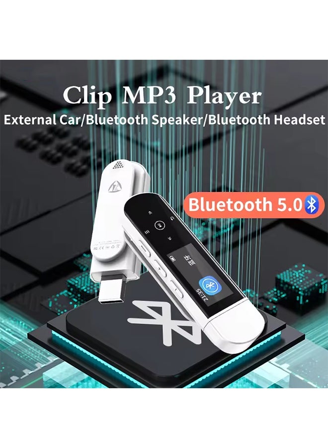 Bluetooth MP3 Player USB Music Player Mini Portable Clip Sports Walkman Support FM Recorder Clock Pedometer - Image 2