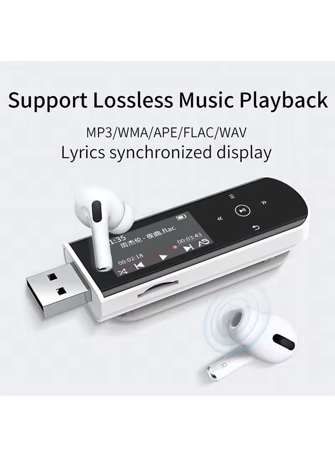 Bluetooth MP3 Player USB Music Player Mini Portable Clip Sports Walkman Support FM Recorder Clock Pedometer - Image 4