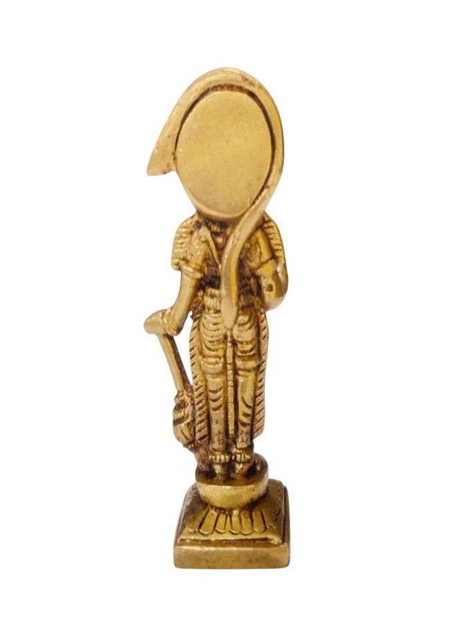 ARKAM Brass Hanuman Murti/Balaji Statue/Maruti Idol/Pital Anjaneya Idol - Antique Brass Idol for Home/Temple/Office (Height: 9 cm, Weight:180 GMS) - Image 4