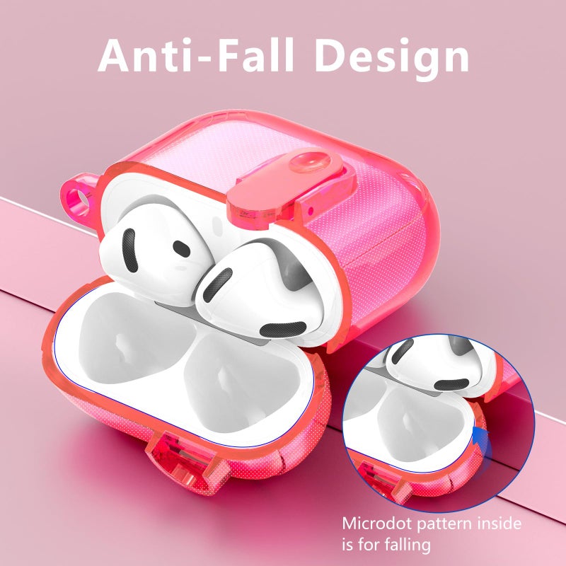 VISOOM (with Safety Lock) Clear Case Compatible with Cute Apple Airpods 4 Cases 2024 Women, VISOOM Soft TPU Transparency Air pods 4 Gen Case iPods 4 Earbuds Case Girl Bling Keychain for Airpod iPod 4th Gen - Image 4