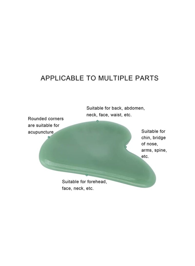 أداة تدليك Gua Sha Face Spa تدليك الوجه ، أداة تدليك الوجه بحجر اليشم ، أداة تدليك Guasha لكشط الوجه الطبيعي التخسيس مدلك أكثر سلاسة وأكثر صحة للبشرة والوجه والرقبة - Image 4