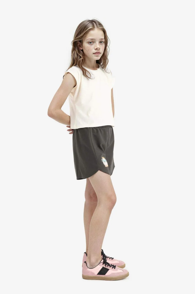 ديفاكتو Girl Elastic Waist Printed Shorts