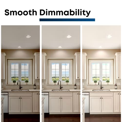 Feit Electric 5-6 inch LED Recessed Downlight - Pre-Mounted Trim - Standard Base Adapter - 3000K CCT Bright White - Dimmable- 75W Equivalent - 45 Year Life - 925 Lumens, LEDR56/930CA - Image 4