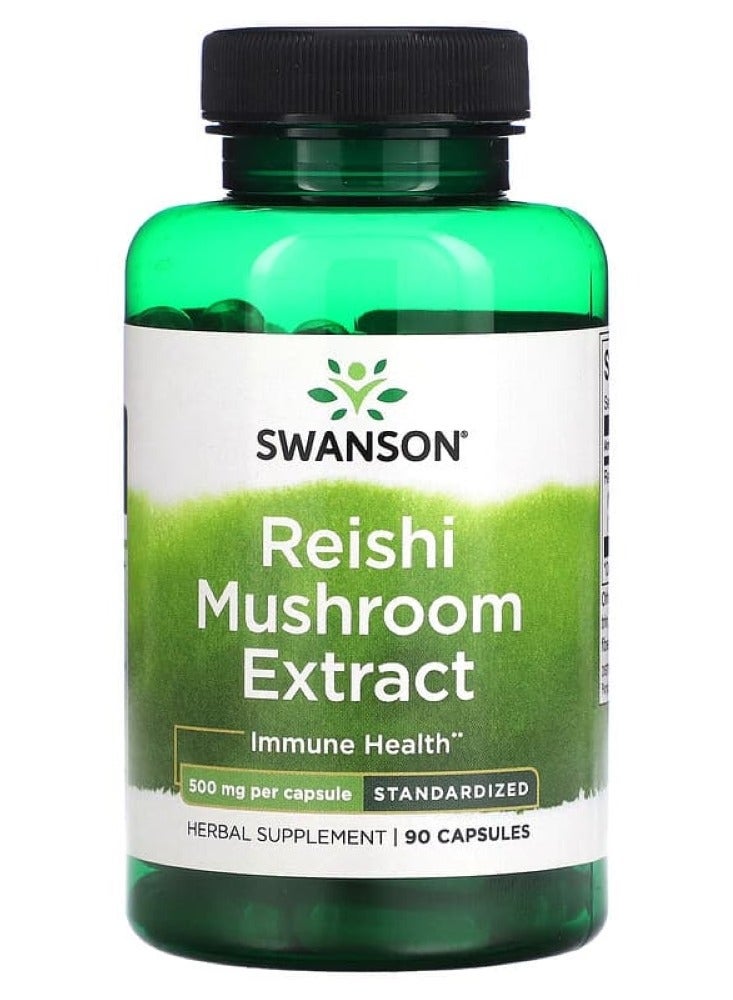 SWANSON Reishi Mushroom Extract - Standardized 500 mg 90 Caps