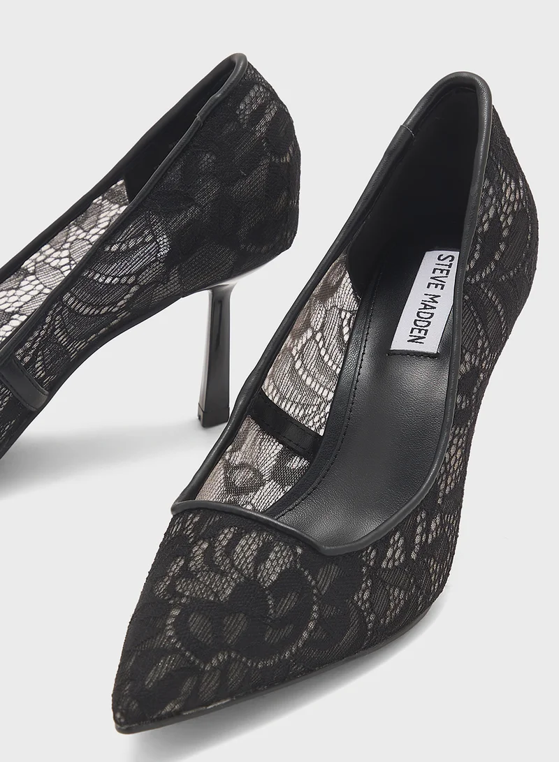 STEVE MADDEN Brynnn-L Pointed Toe Mid Heel  Pumps