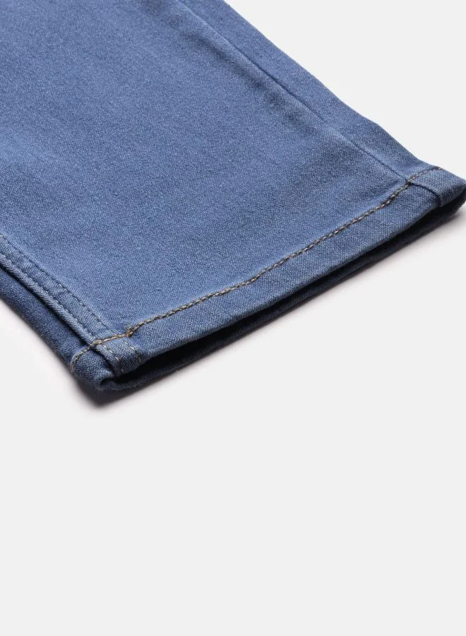 شركة المرآب الهندية Men Slim Fit Solid Mid-Rise Jeans