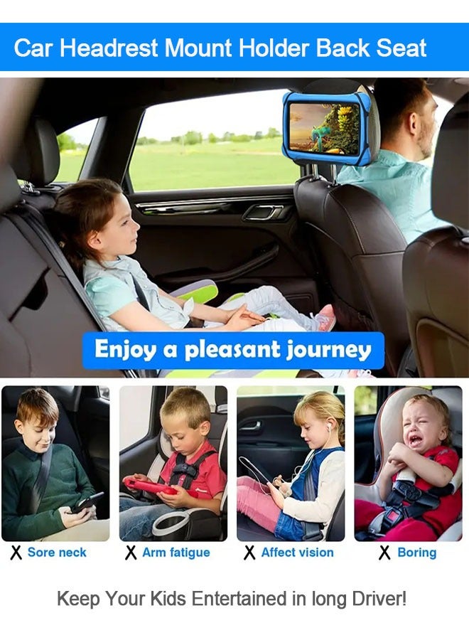 Generic Adjustable Car Headrest Tablets Mount Holder  Silicone Cover Bracket Seat Back Universal For 7-10 Inch Tablet  - Image 2
