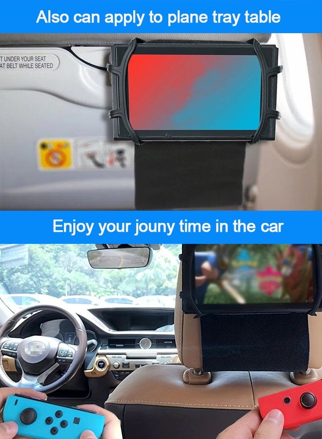 Generic Adjustable Car Headrest Tablets Mount Holder  Silicone Cover Bracket Seat Back Universal For 7-10 Inch Tablet  - Image 3