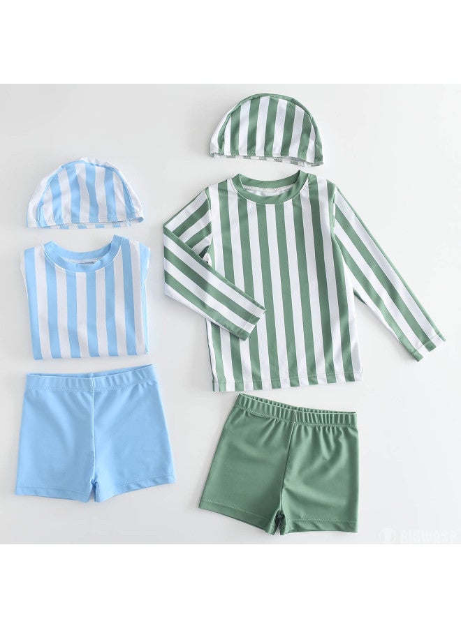 Bumblebee boys' Swimwear Kids' Long-sleeve Separated Swimming Suit Set With Swim Trunks - Image 5