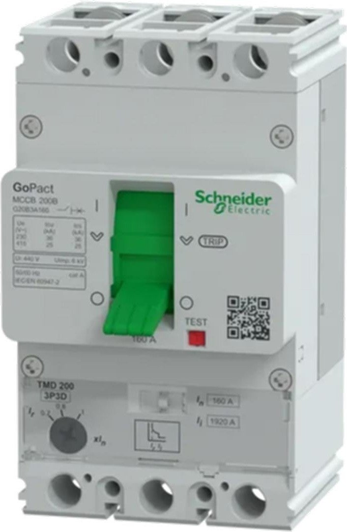 Schneider GOPACT MCCB G20B3A50 160A 25kA SWITCH WITH ADJUSTING RANGE (200B, 3P3D)  - Image 5