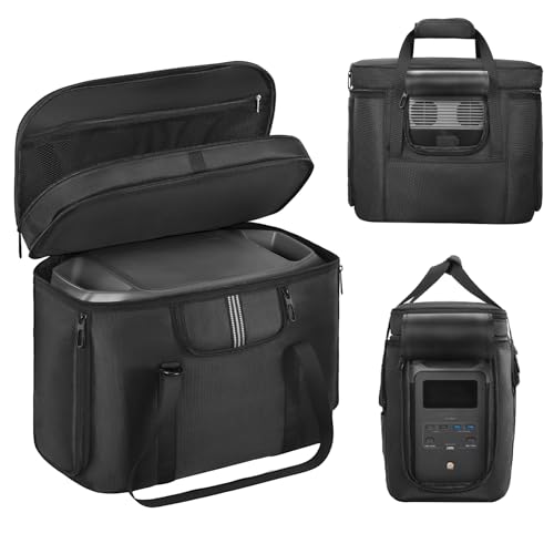 OCXLLEATLY Portable Carrying Case Compatible with ECOFLOW DELTA 2 1024Wh, Protective Storage Bag for Power Station and Accessories, with Multiple Quick Connect and Heat Dissipation Windows - Image 1