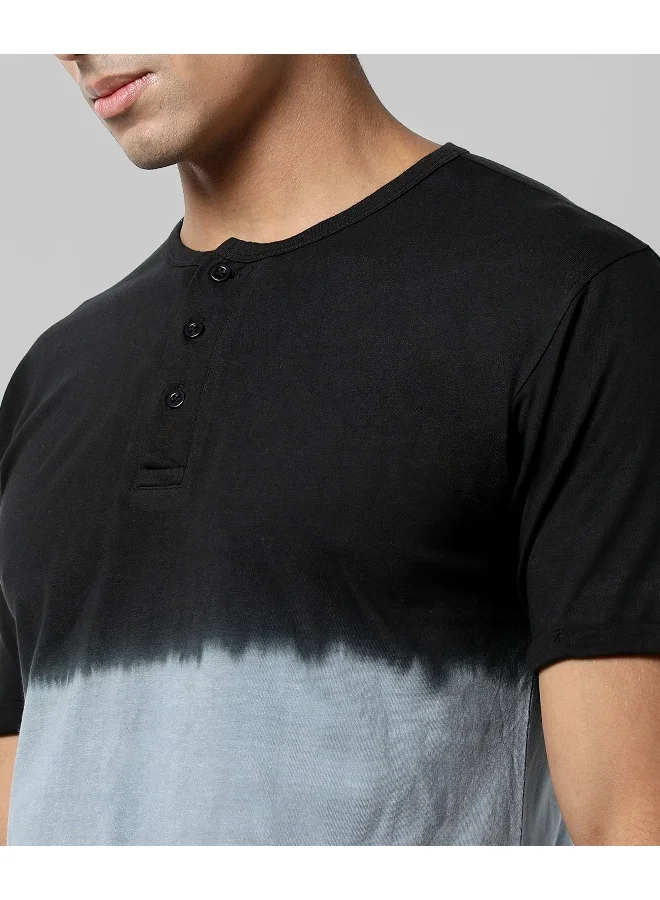 Campus Sutra Men's Multicolour Colourblocked Regular Fit Casual T-Shirt