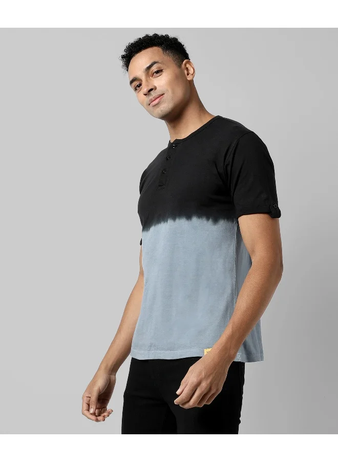 Campus Sutra Men's Multicolour Colourblocked Regular Fit Casual T-Shirt