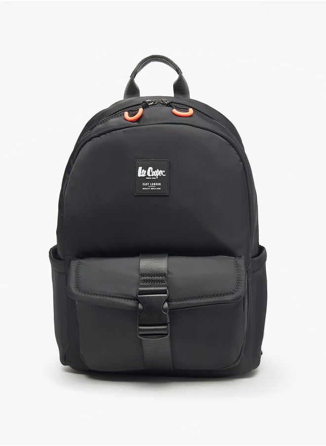 Lee Cooper - Logo Applique Backpack with Adjustable Shoulder Straps and Handle - Image 1
