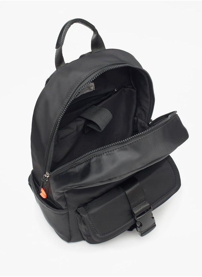Lee Cooper - Logo Applique Backpack with Adjustable Shoulder Straps and Handle - Image 1