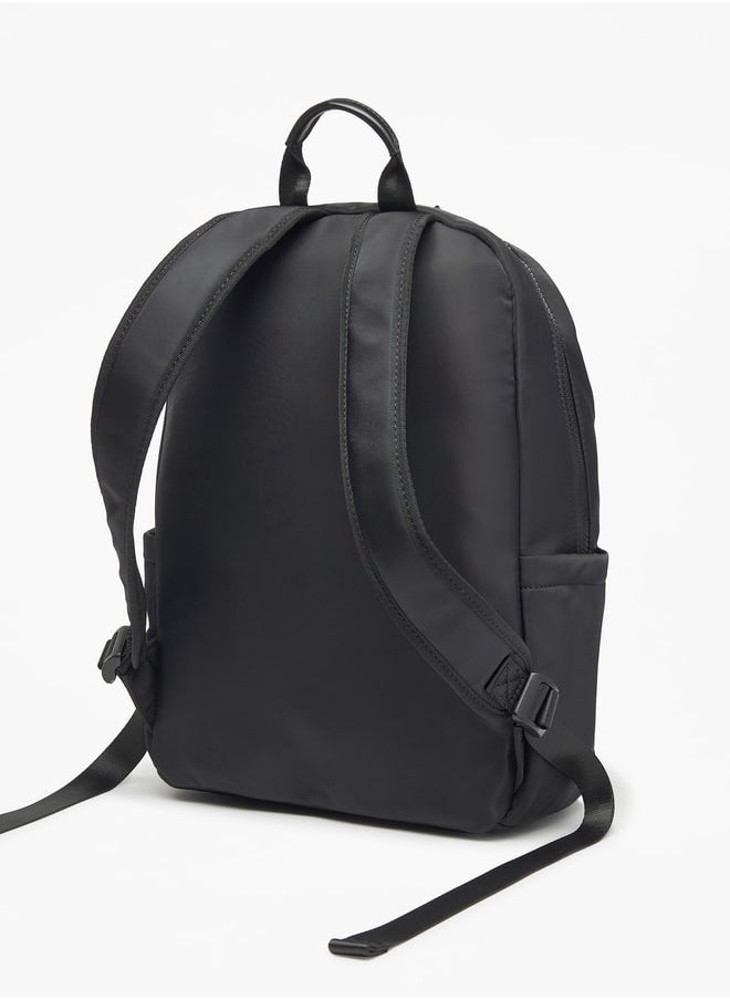 Lee Cooper - Logo Applique Backpack with Adjustable Shoulder Straps and Handle - Image 1