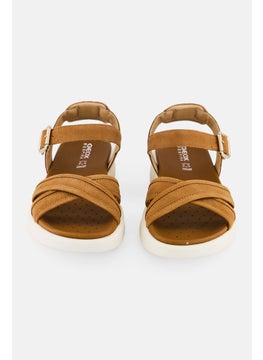GEOX Women Xand Adjustable Buckle Closure Sandal, Tan  - Image 2