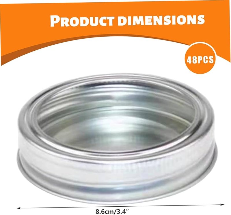 48 قطعة من حلقات برطمانات التعليب القابلة للفصل واسعة الفم المصنوعة من الصفيح المضاد للصدأ للاستبدال - Image 5