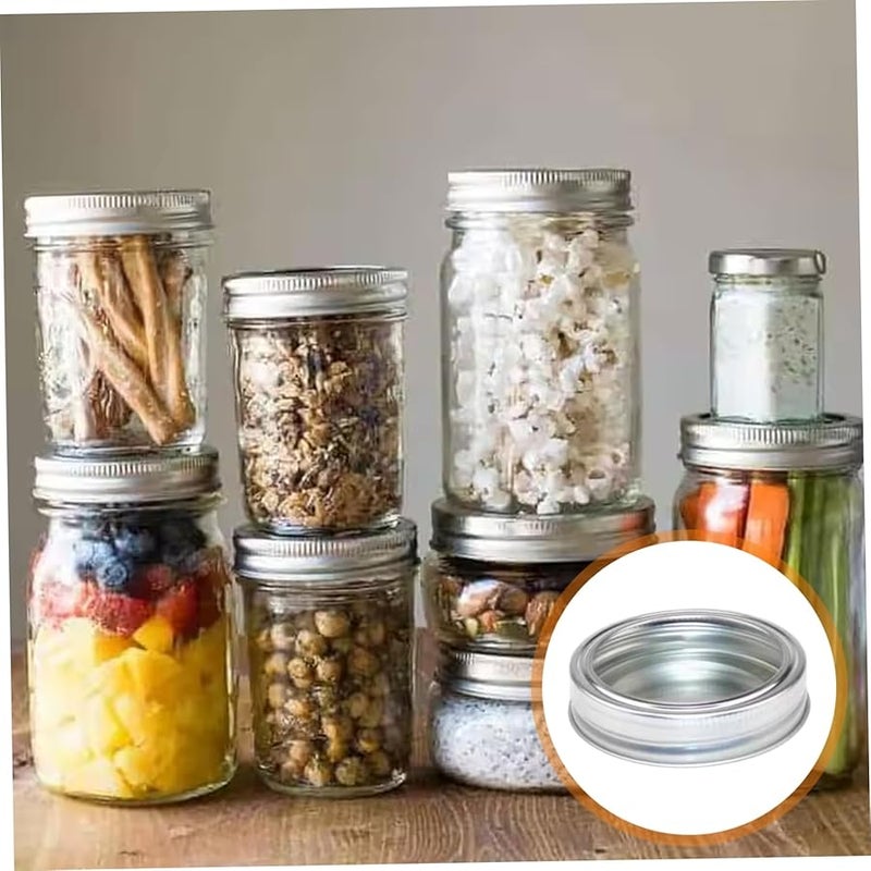 48 قطعة من حلقات برطمانات التعليب القابلة للفصل واسعة الفم المصنوعة من الصفيح المضاد للصدأ للاستبدال - Image 4