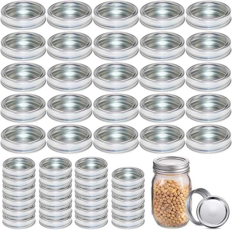 48 قطعة من حلقات برطمانات التعليب القابلة للفصل واسعة الفم المصنوعة من الصفيح المضاد للصدأ للاستبدال - Image 3